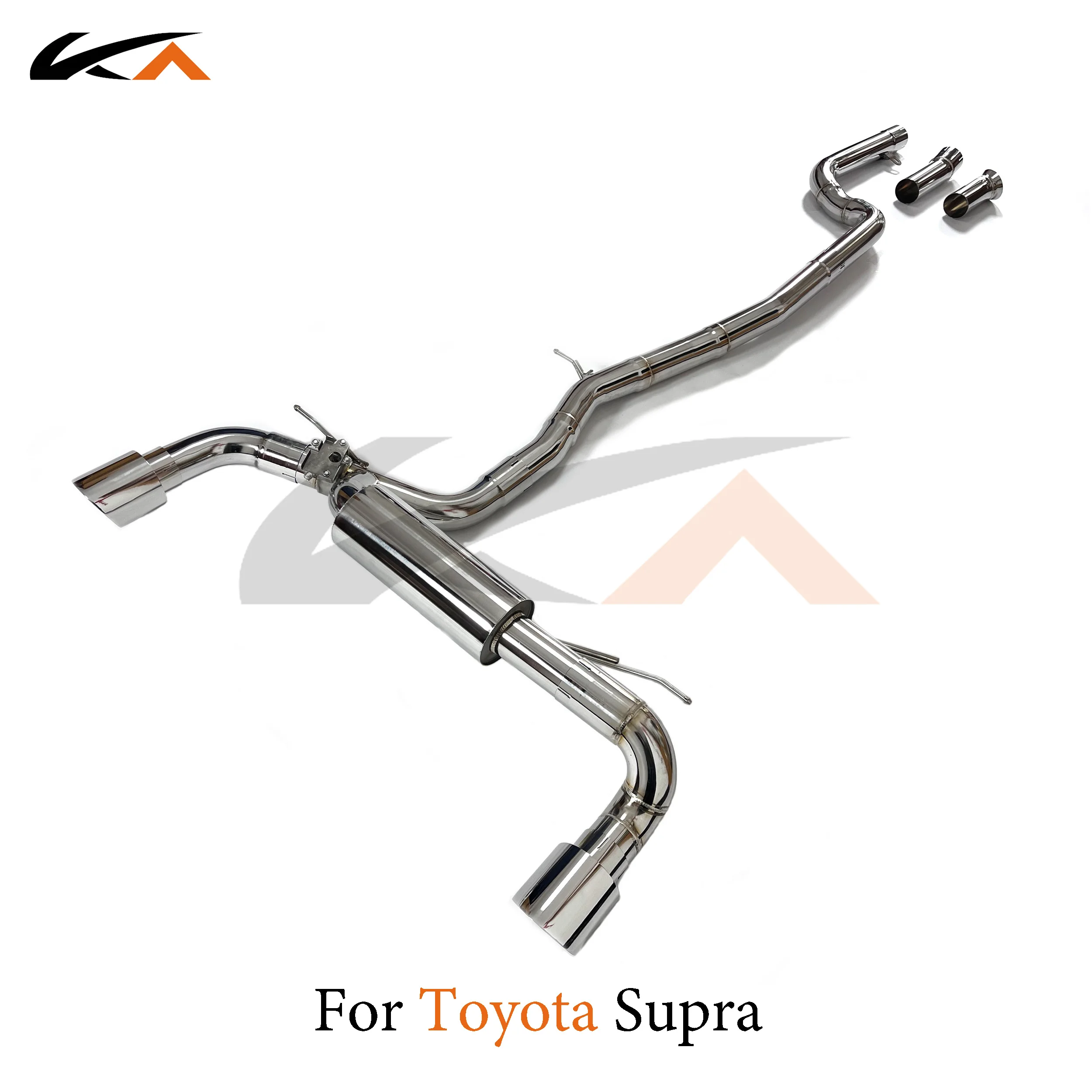 KA Tuning exhaust system stainless catback for Toyota Supra B58 3.0T rear section performance parts small muffler with valve