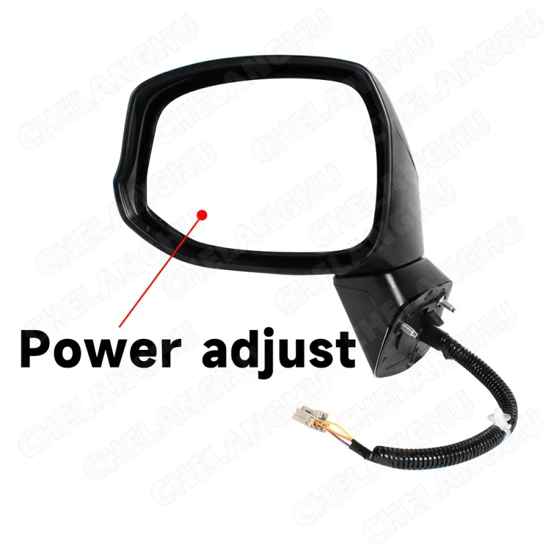 1Pc For Honda Civic 2012 2013 US Version Left Side Rear Mirror 3-Pin Power Adjust Satin Black Mirror Assembly