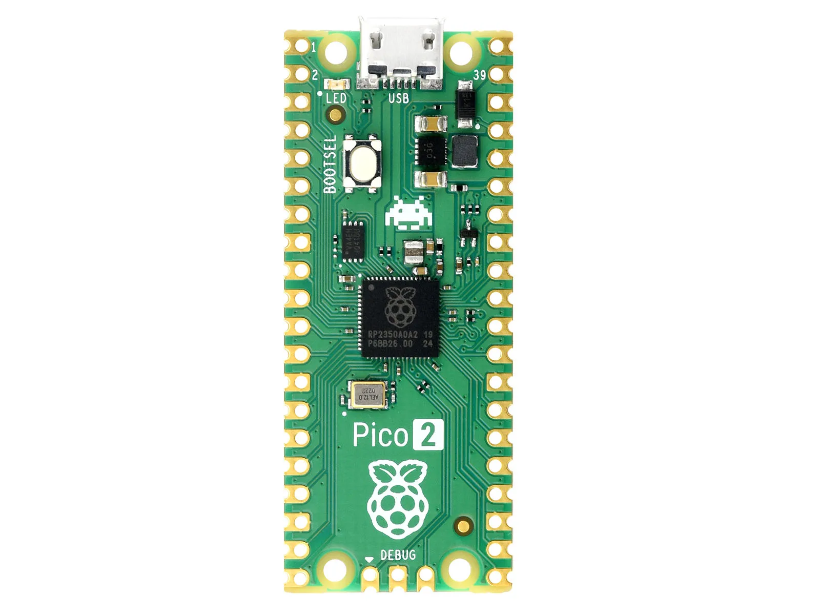 Himbeer-Pi-Pico 2-Mikrocontroller-Karte, basierend auf dem offiziellen RP2350-Chip-, Dual-Core-und Dual-Architecture-Design