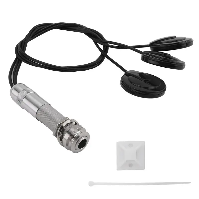 Captador A17F para Guitarra, Transdutor Piezoelétrico 3X para Guitarra Acústica, Ukulele e Instrumentos de Mandolim