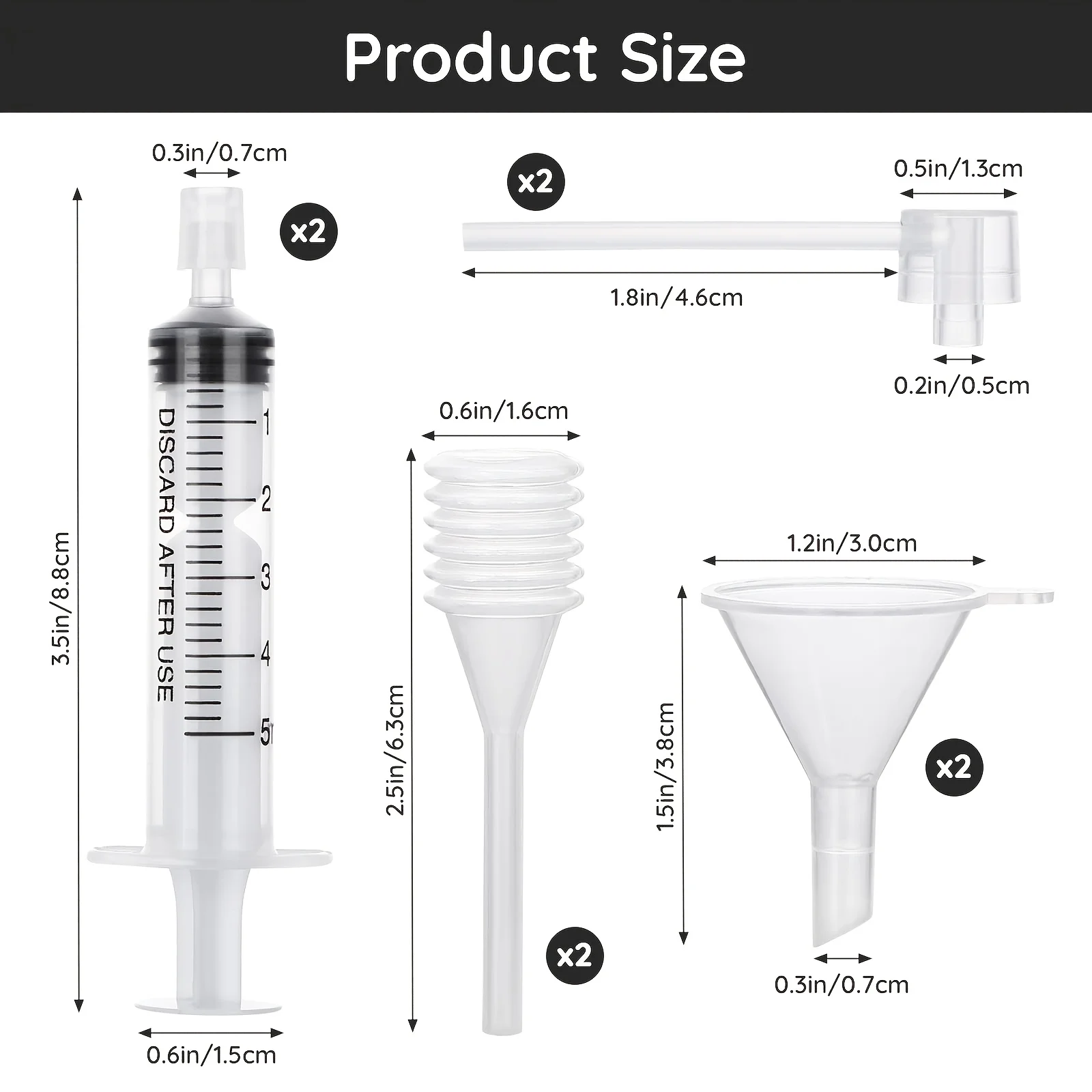 8-Piece Plastic Transparent Perfume filling and Transferring Tool Set, Makeup Pump Funnel Perfume Supplement Set