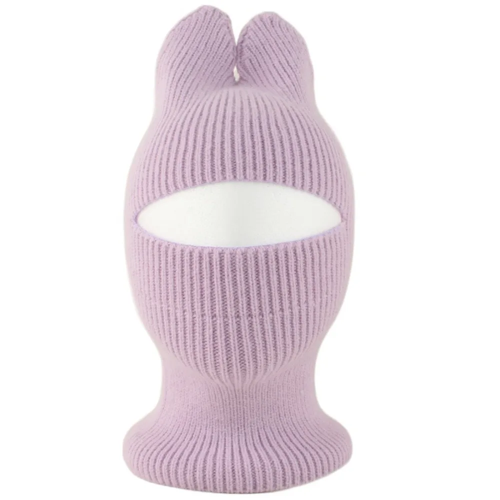 

Аксессуары Вязаная шапка с защитой ушей Мягкая шерстяная вязаная крючком шапка Ветрозащитная теплая шапка-балаклава Зимняя шапка