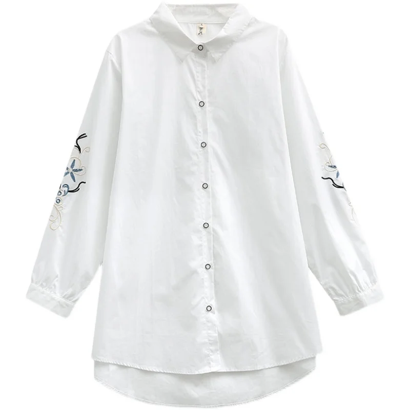 Große Größe bestickte lose Passform irt Damen Kragen offene Strickjacke koreanische Sle Spring Faion Schlankheitsoberbekleidung