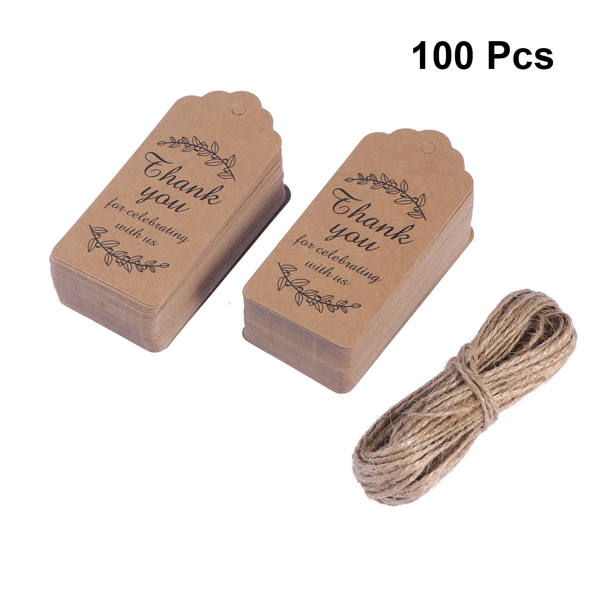 101pcs Tags Thank You Notes Simple Classic Wedding Shaped Favors Printed Thank Notes Gift Gift Tags Message Cards