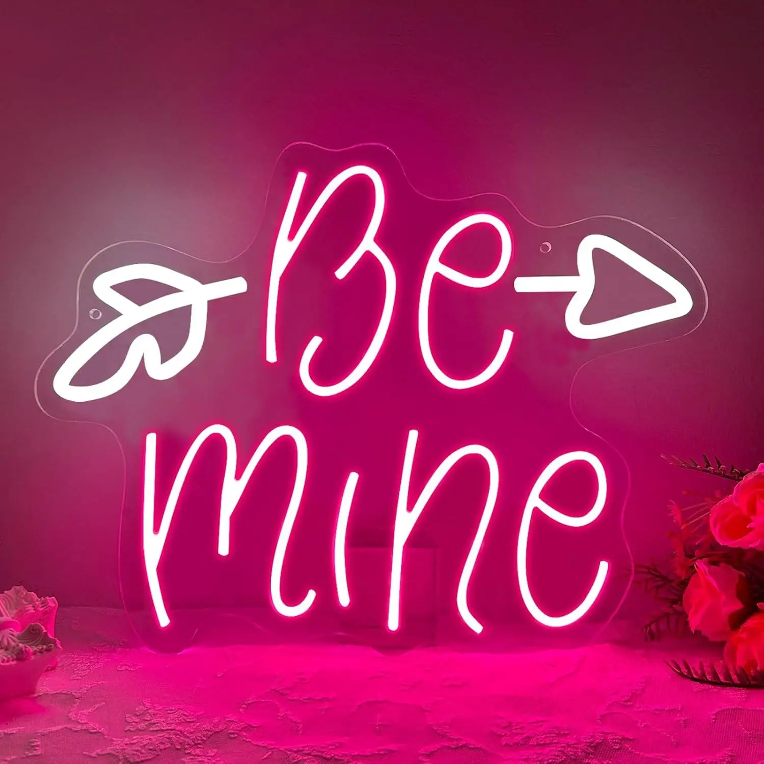 

Be Mine Neon Sign USB Dimmable LED Light for Bedroom Club Party Bar Wedding Valentine Aesthetic Decor Birthday Gifts Night Light