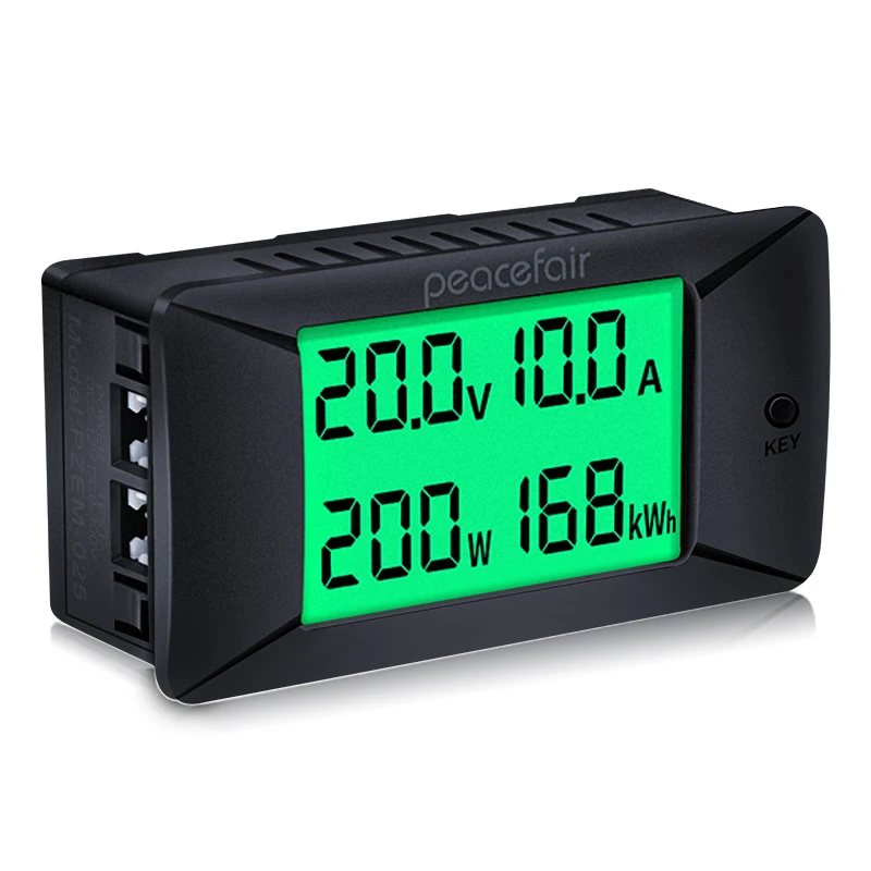 DC 0-300V 300A Voltmeter Ammeter Car Battery Tester KWH Electricity Energy Voltage Power Meter Monitor 12v 24v 48v 96v + Shunt