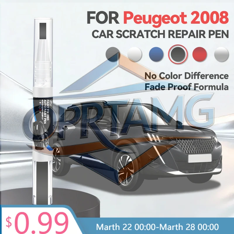 

2026 Hot Car Sticker For Peugeot 2008 2013-2025 P21 P54 Paint Repair Pen Touch Up Scratch Remover DIY Auto Accessories Bl