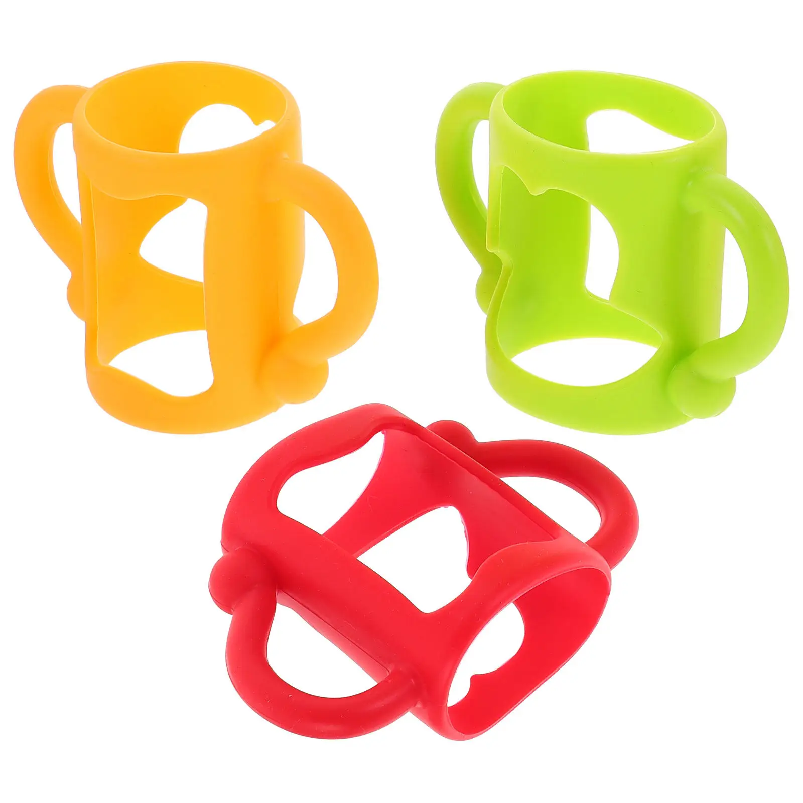 

3Pcs Silicone Baby Bottle Handle Soft Feeding Bottles Holder Infant Milk Bottle Soft Comfortable Grip Feeding Bottles Holder