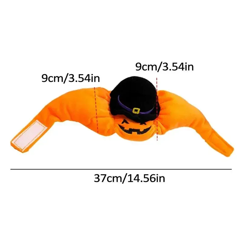 Funny Cat Cap Pumpkin Plush Head Cover Cute Cat Dog Warm Headdress Pet Hat Kitten Puppy Halloween Cosplay Costume Accessories