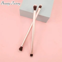 Double Head Professional Makeup Brushes All Aluminum Tube Eye Shadow Brush Nose Shadow Brush Highlight Brush Portable