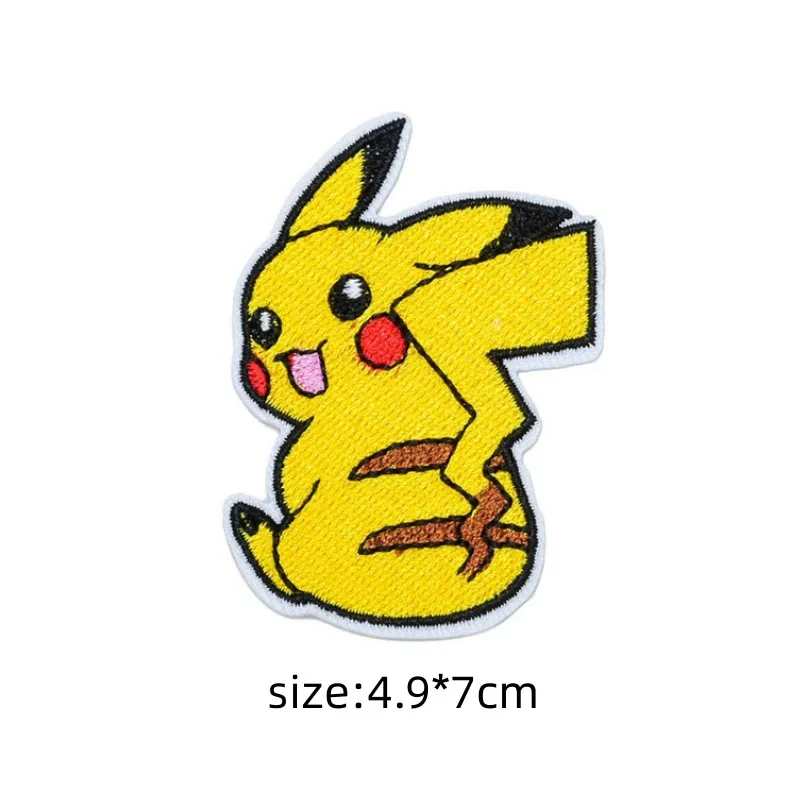 HOT 40 Style Snorlax Aufbügelbare Patches, Gestickte Kleideraufnäher, Cartoon-Aufnäher für Kinderkleidung, Umbreon Stoffaufkleber, Kleiderapplikationen