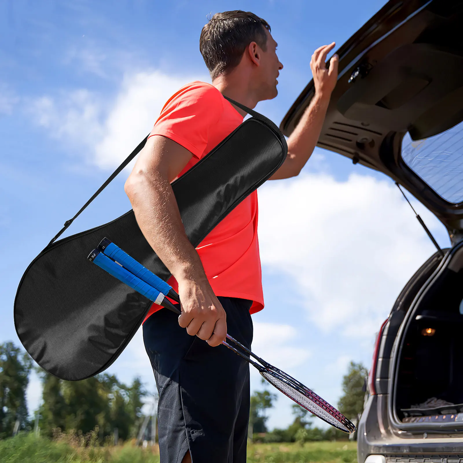Outdoor Badminton Bag Sports Racquet Bags Small Racket Backpack Cover Crossbody view 4