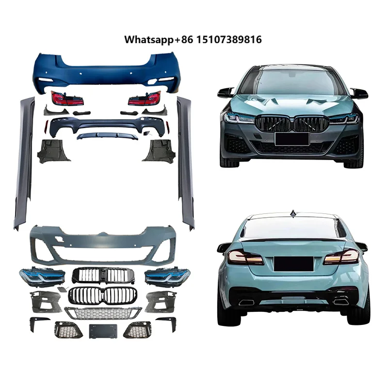 2018-2020 G30 Car Modification Upgrade Front Side Skirts Mudguards Rear Fog Light Taillights Bumper BodyKit for 5 Series M5