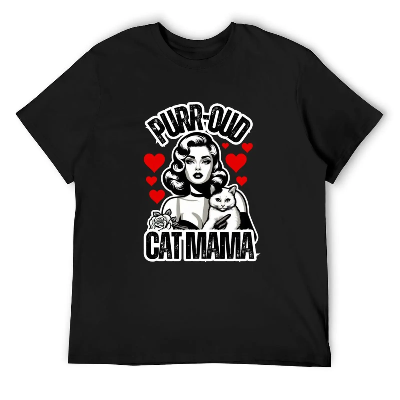 Purr-oud cat mama T-Shirt essential t shirt blanks Short sleeve tee big and tall t shirts for men