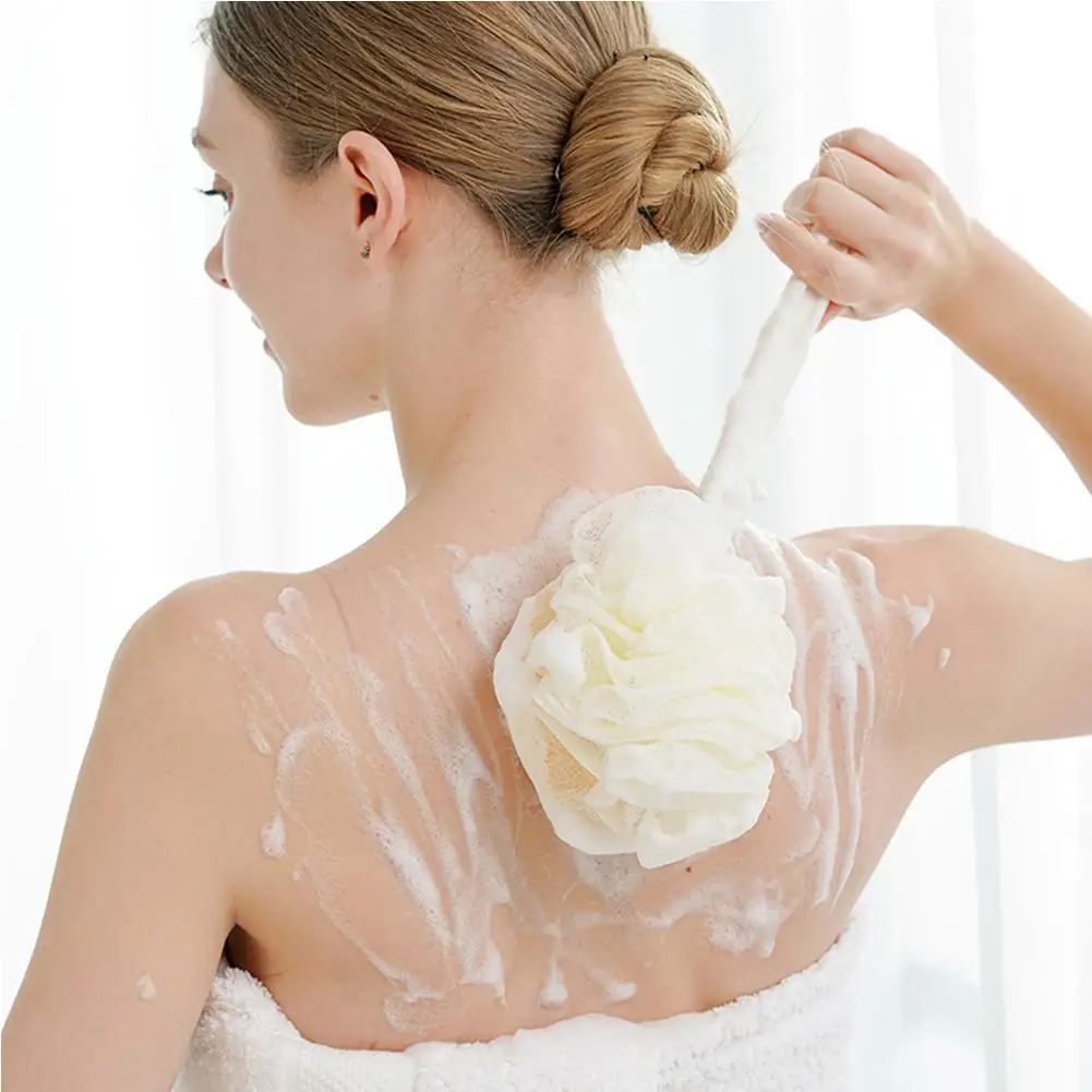 

Long Handle Foot Brush Shower Body Scrubber Soft Bristle Plastic Exfoliating Back Bath Tool Dual Sided Cleaning Remove Dead Skin