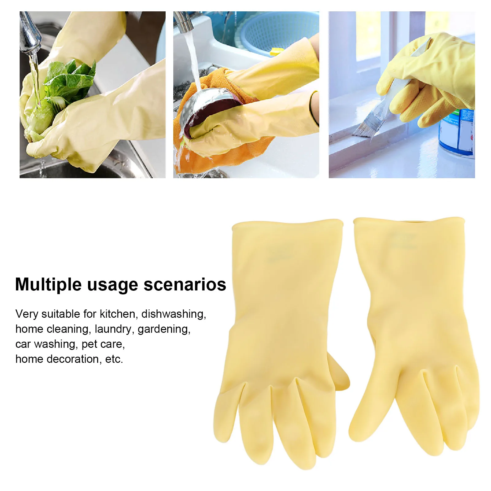 zk30 Dishwashing Gloves Strong Protection Easy to Clean Multi Purpose Household Cleaning Gloves for Laundry Gardening Washing