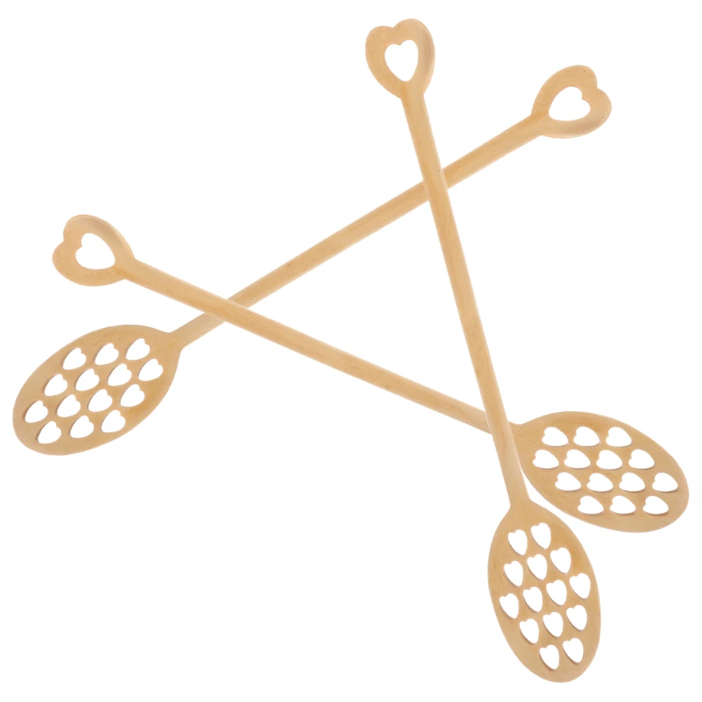 3Pcs Wooden Heart S… - image