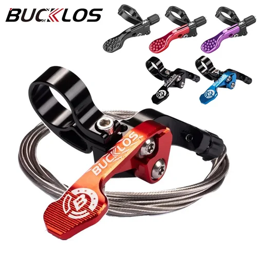 Tija de sillín con cuentagotas para bicicleta de montaña, mando a distancia CNC de aleación de aluminio, palanca remota, Control de cable, interruptor de elevación de tubo de asiento con cuentagotas para bicicleta de montaña