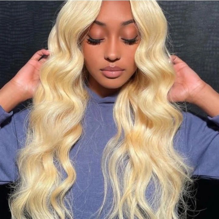 613 Hd Lace Frontal Wig 13x6 Body Wave Blonde Human Hair Wig 30 Inch Brazilian Color Water Wave Lace Front Wig For Women