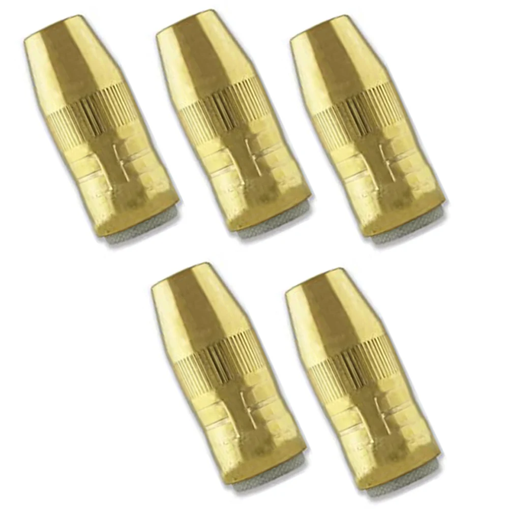 5 Pack NS-1218B Welding Nozzle 1/2 Inch 1/8 Inch Recess Brass For For Bernard G-Gaas For Centerfire Slim Consumables