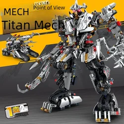 Transformation series KY1100 robot gold-plated mecha building block 1 to 2 assembly model ornament gift machinery