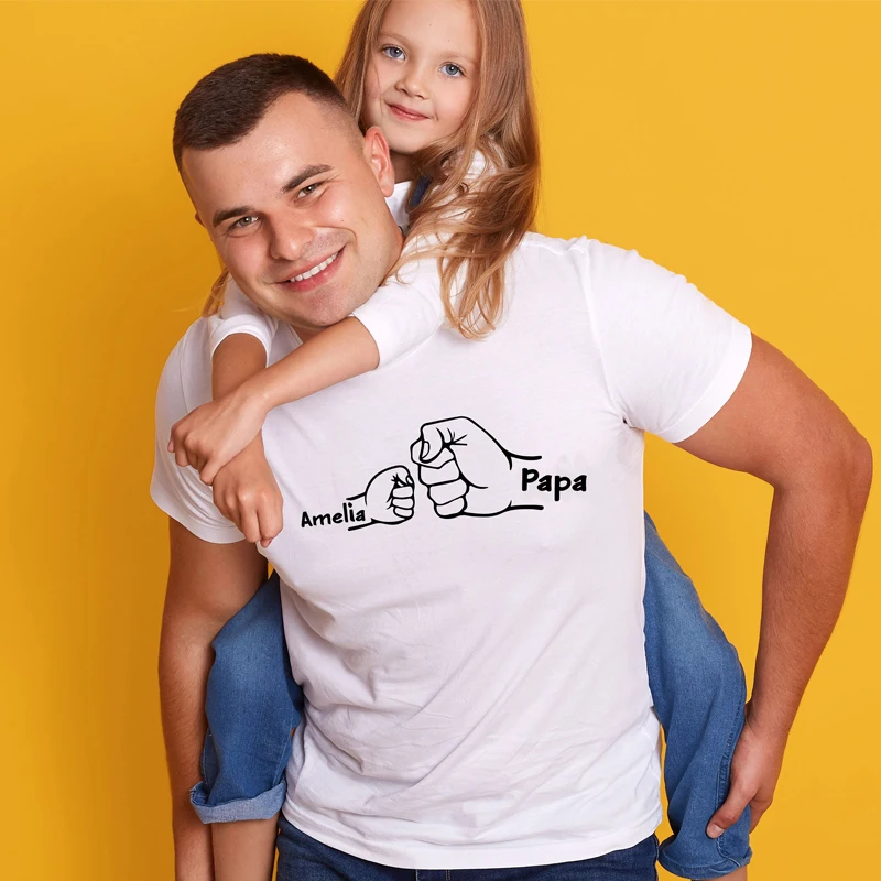 Papa To Be Unisex T Shirt Custom Papa Printed Tee Shirt Personalised Name Women T Shirts High Quality You Name Here Tshirt