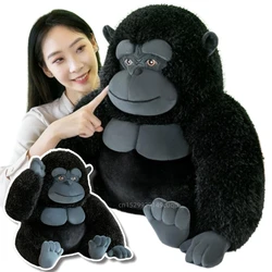 New 50cm Giant Stuffed Monkey Gorilla Doll Plush Toy Wild Zoo Animal Black Fuzzy Soft Plushie Peluche Kids Birthday Gifts Decor