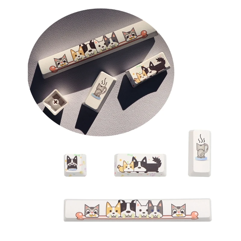 4 Keycap Set,Dye-subbed PBT Keycap OEM  6.25U 6.25X Spacebar  Enter Keycaps for DIY Cherry MX Gaming Keyboard