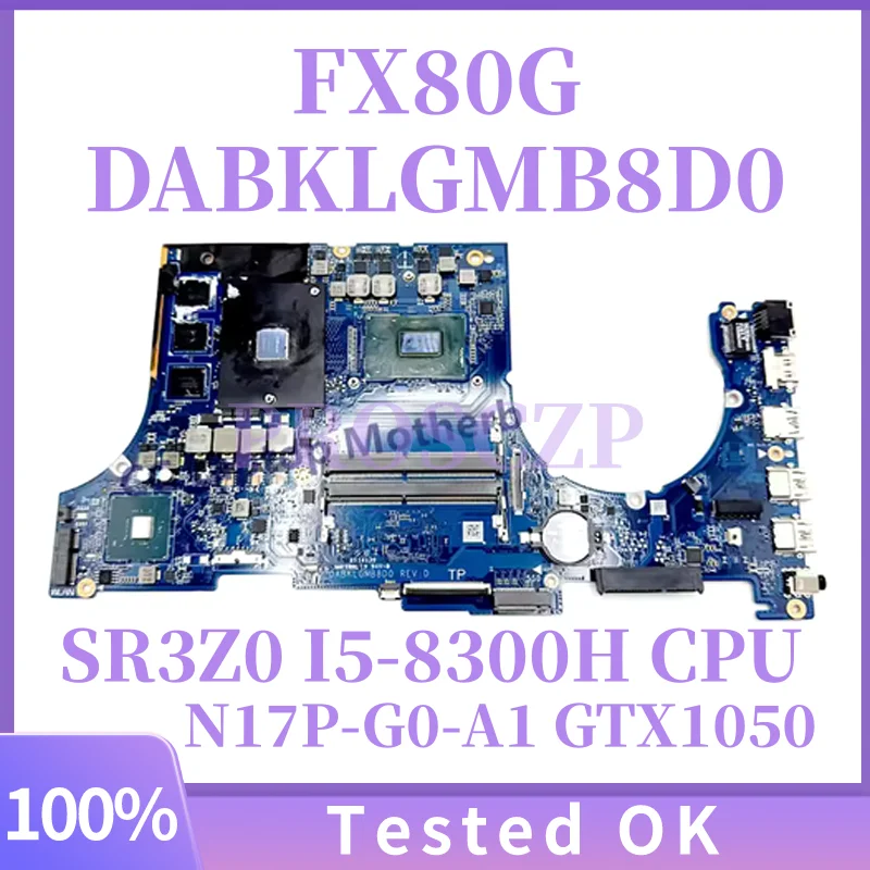 

Материнская плата для ноутбука Asus TUF Gaming FX504G FX80G DABKLGMB8D0 I7-8750H CPU GTX1050 GPU, полный тест, оригинальная материнская плата