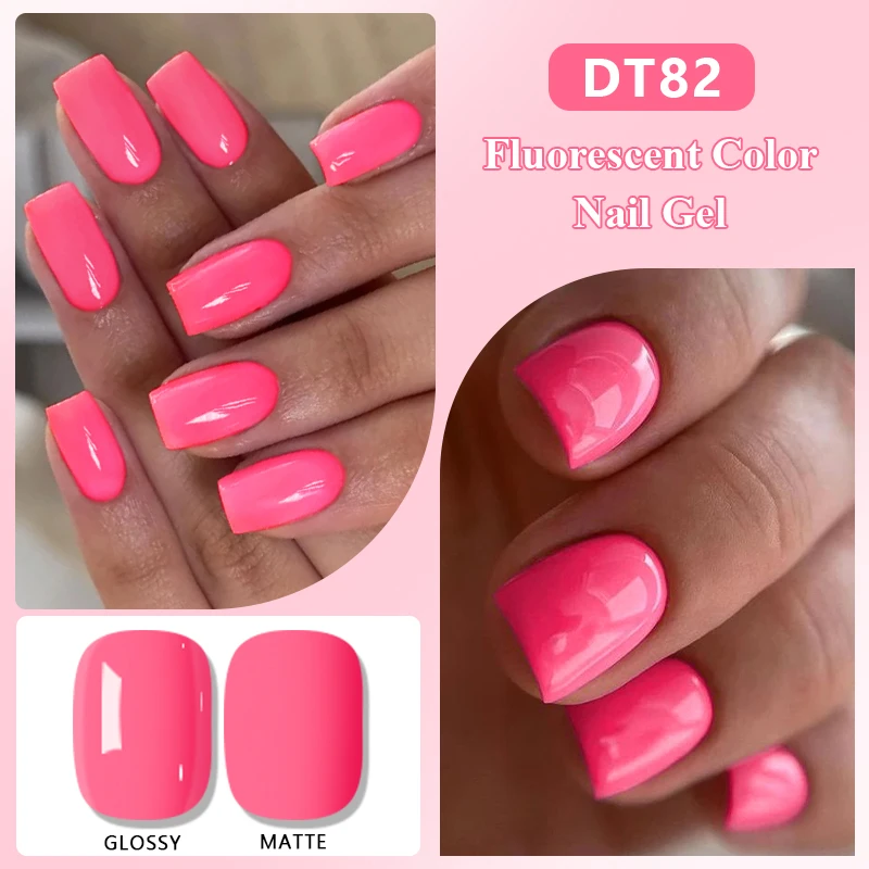 Fluorescent Gel Nail Polish Neon Color HEMA TPO FREE Semi Permanent Soak Off UV Gel Varnish For Spring Summer Nails Manicure DIY