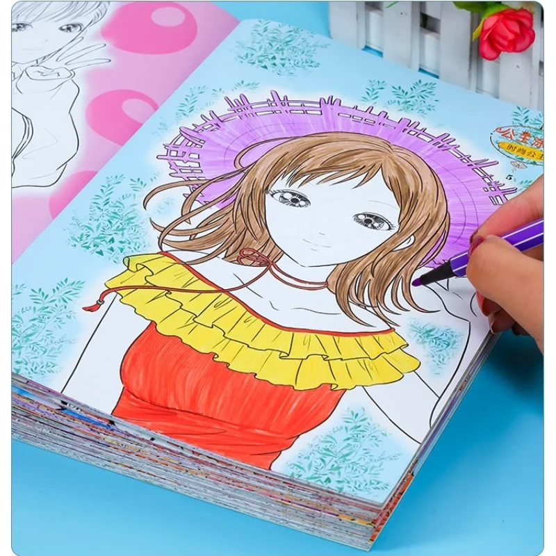 Livre de coloriage de princesse, éducation précoce, puzzle, graffiti, coloriage, livre d'images d'illumination, alth, 6, nettoyage, 3-6 ans