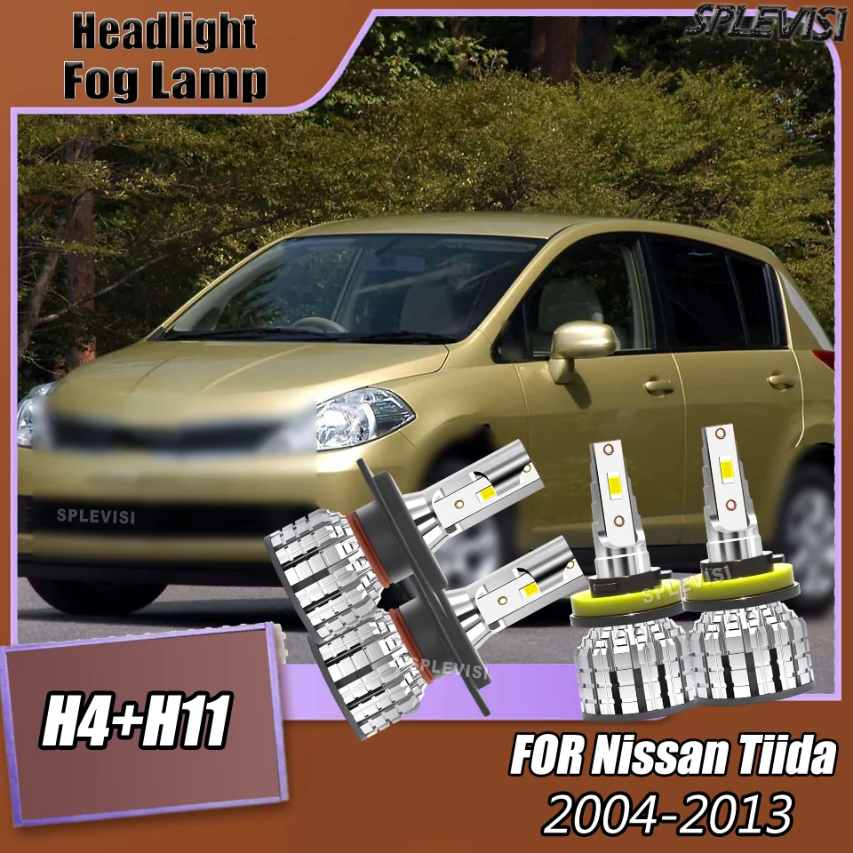 

Warranty H4/9003 H9/H11/H8 Headlight Fog Lamp Plug and Play For Nissan Tiida 2004 2005 2006 2007 2008 2009 2010 2011 2012 2013