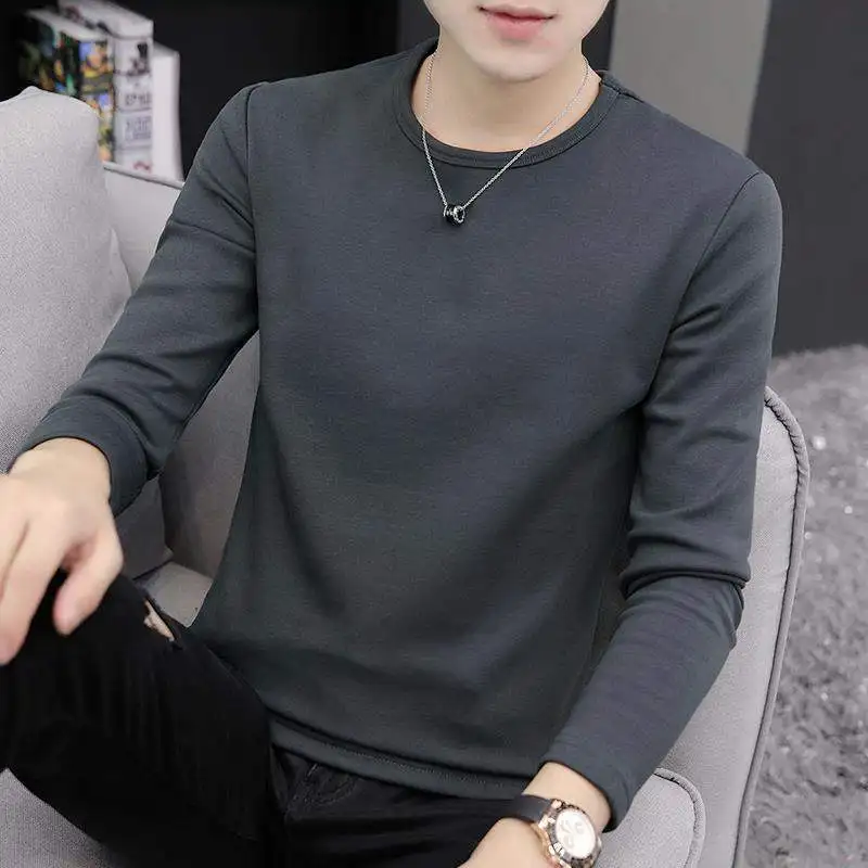 

Мужская футболка из модала Long Sve Base irt, модная внутренняя одежда, осенняя мода, лидер продаж, облегающая круглая футболка Ne