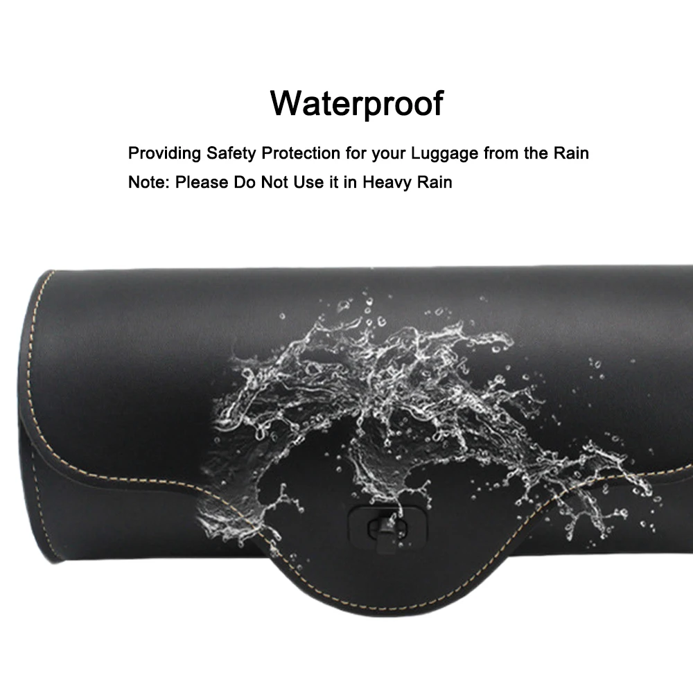 Motorcycle Bag Saddlebags PU Leather Front Fork Tail Tool Bag Luggage Waterproof