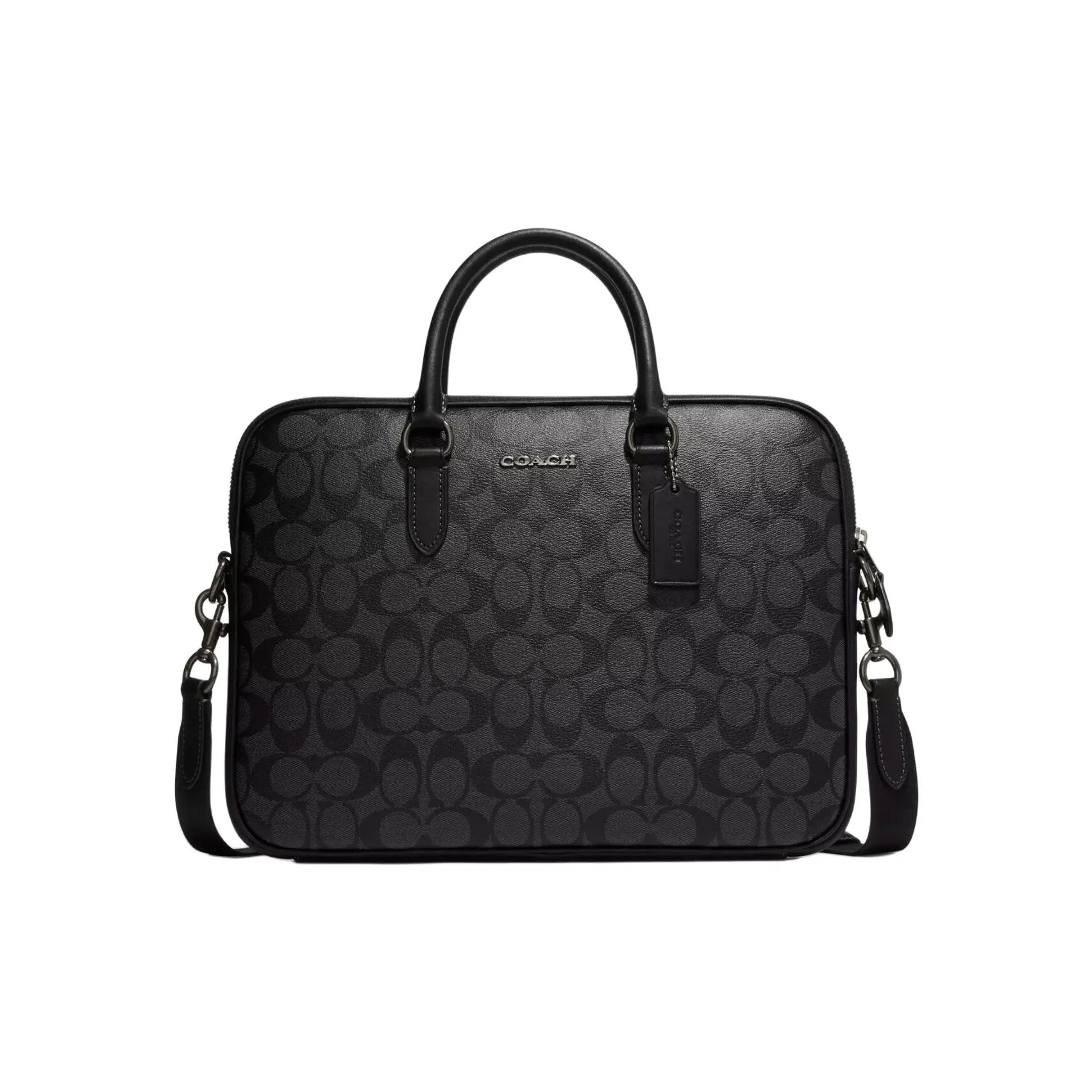 COACH Gotham PVC Briefcase, Handbag Men's Black CJ630-QBO4G
