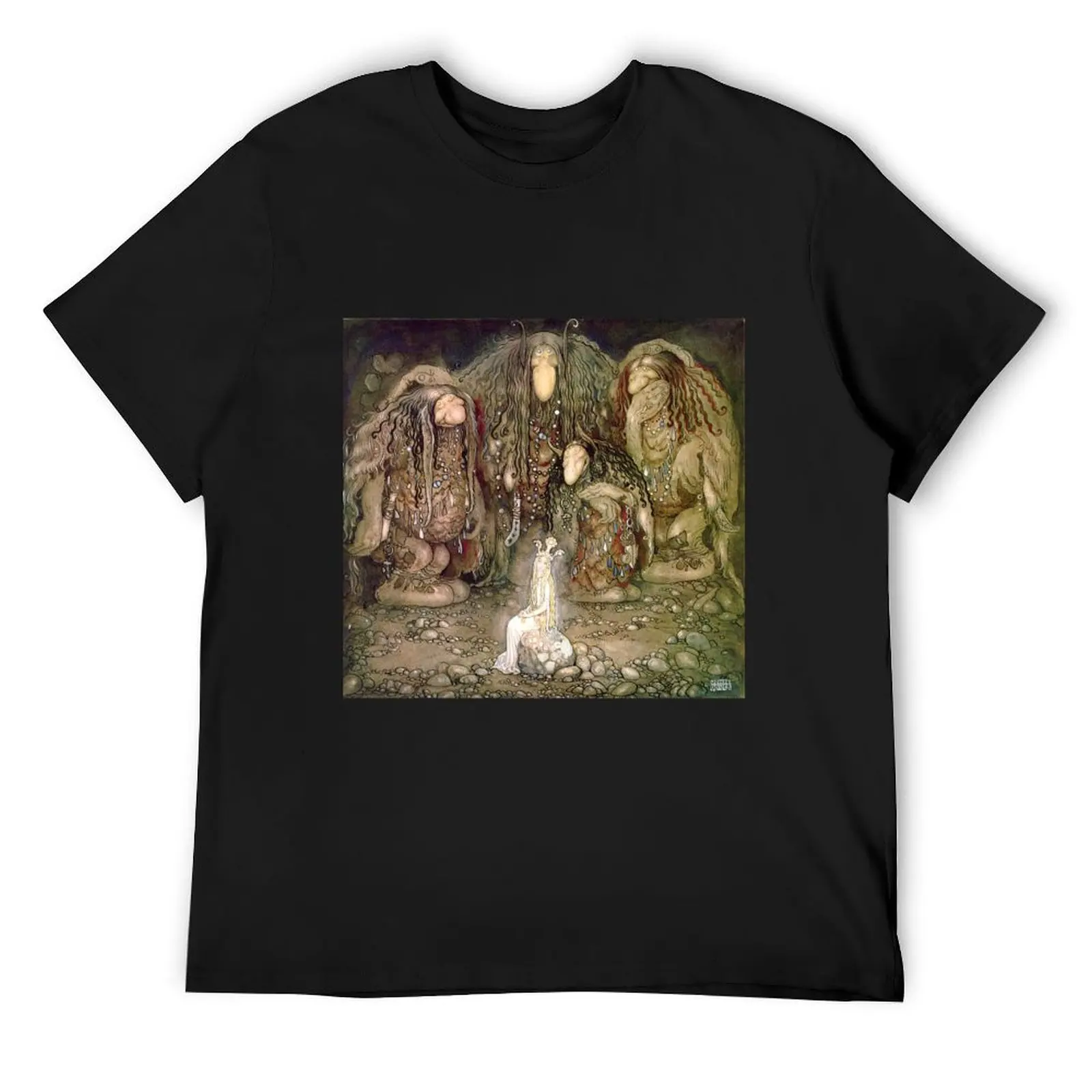 Princess and Troll Suitors - John Bauer T-Shirt cheap stuff boys animal print basketball graphic tees oversized t shirts for men