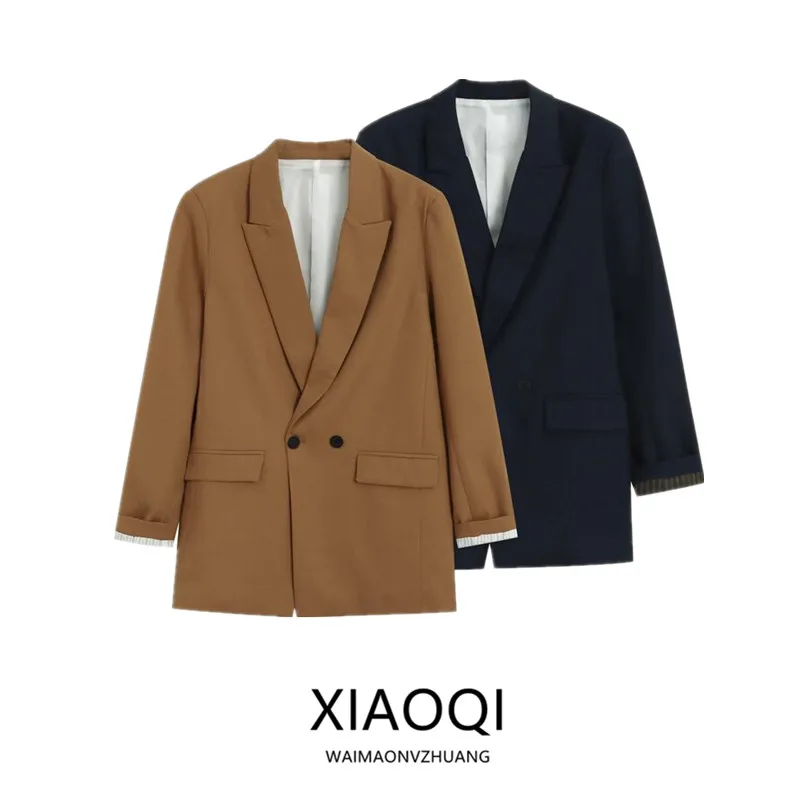 

Spring Summer 2026 New Women's Long Sleeve Commuter Versatile Double Buttoned Suit Jacket Fashionable Outerwear 2518759