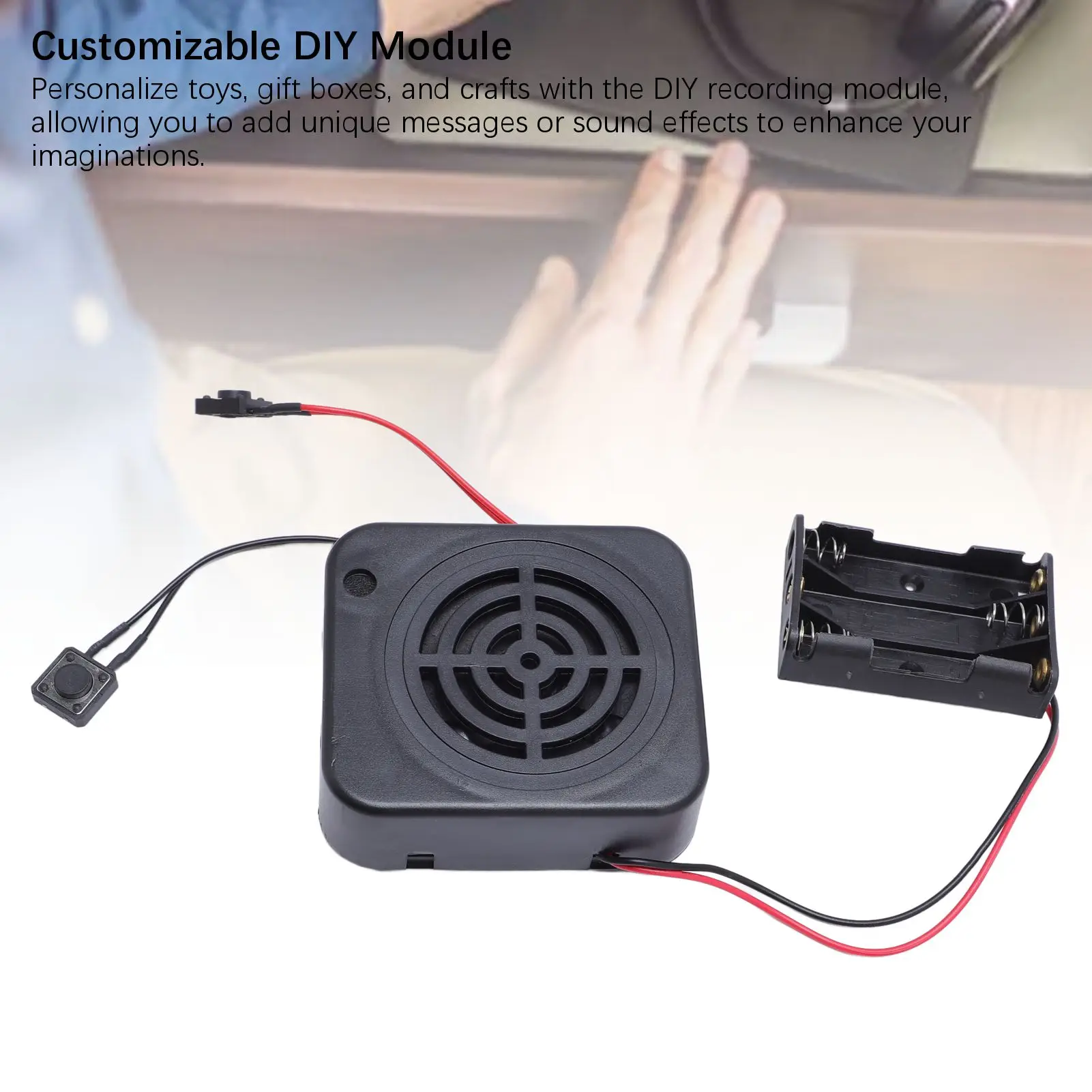 Voice Sound Recorder Module  Playback Once 4 Minutes DIY Clear Dynamic Re Recording Voice Recording Box for Gift Boxes