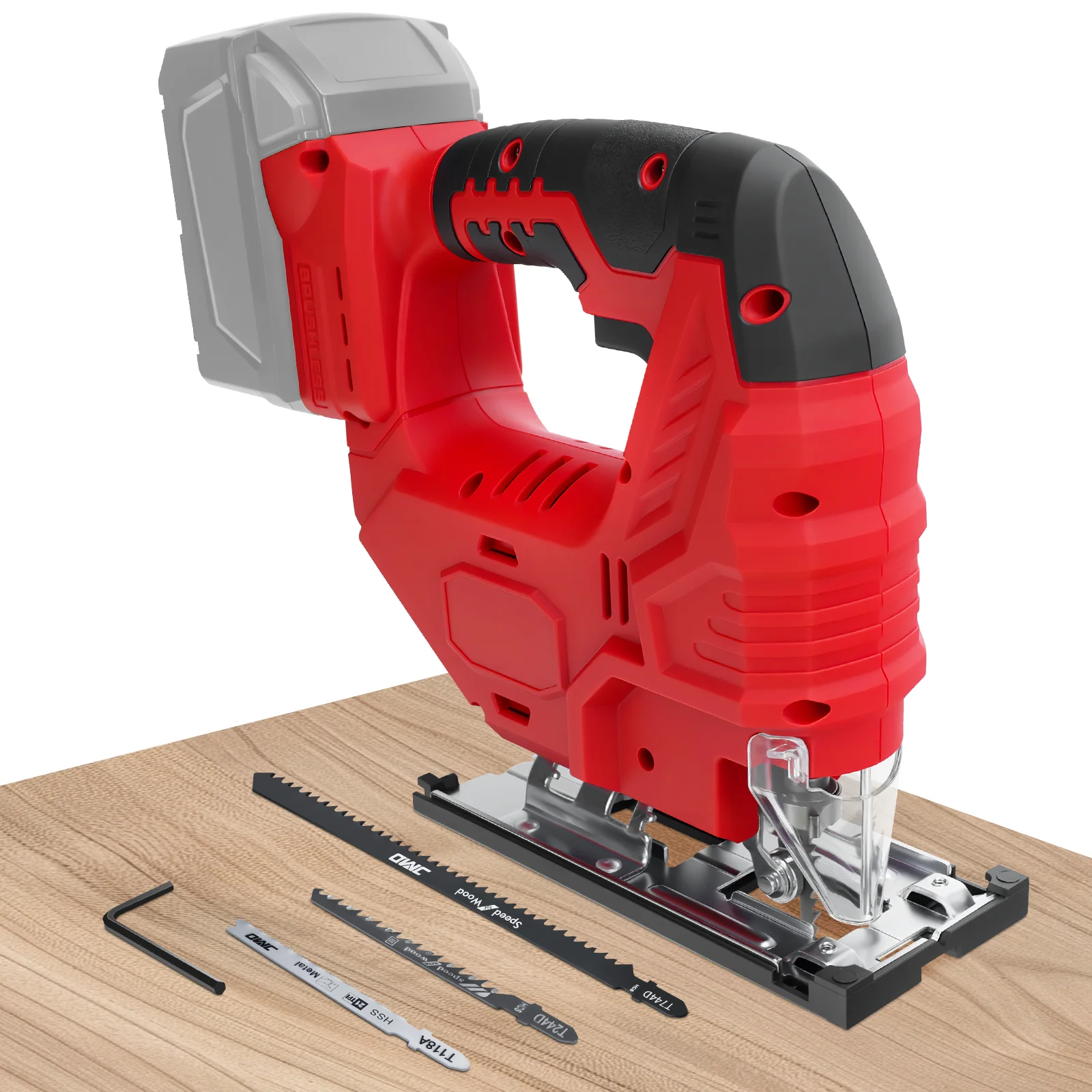 

Brushless Jig Saw for Milwaukee 18V Battery 2700RPM 7-Speeds Jigsaw with 0°- 45° Bevel Cuts & 4 Orbital Settings (No Battery)