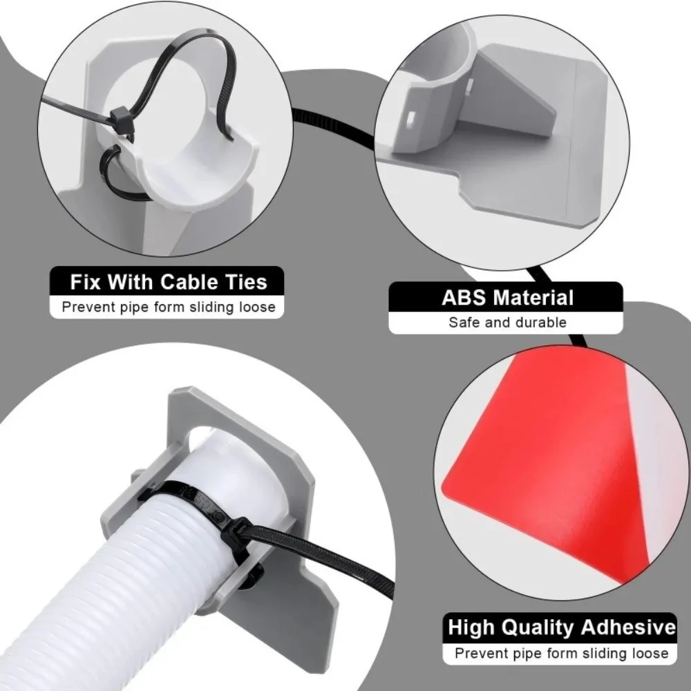 Durable Swimming Pool Pipe Holder Mount Easy To Install with Cable Tie Pool Hose Support Rust-Proof 30-38mm Pipe Diameter