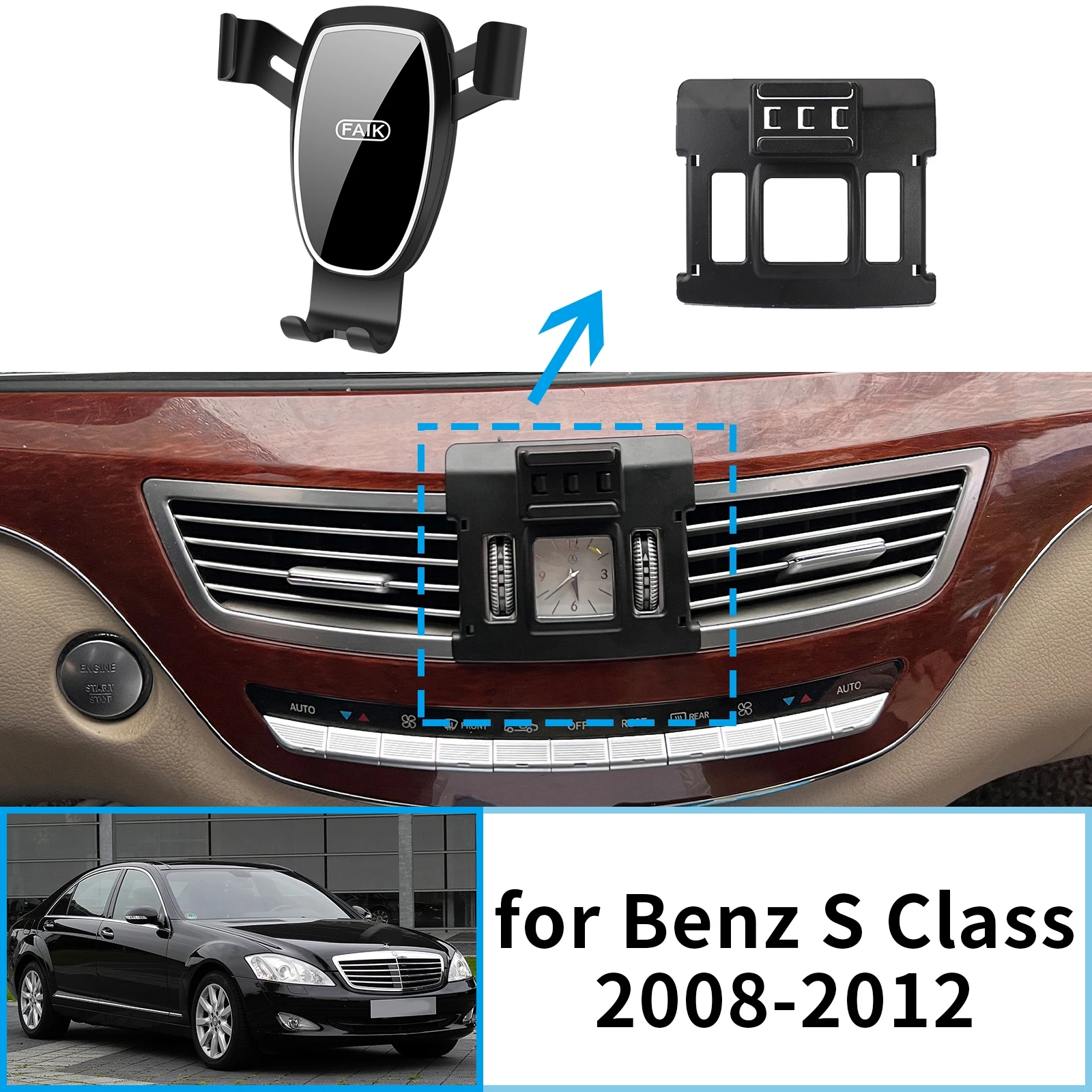 

Car Mobile Phone Holder for Mercedes Benz S Class W221 2008~2012 GPS Bracket Accessories Navigation Stand Auto