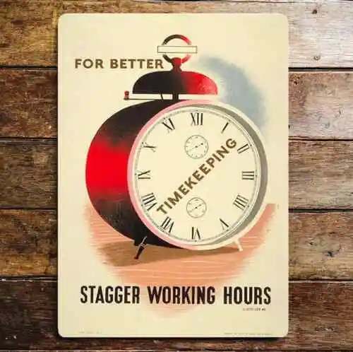 Underground  For Better Timekeeping Stagger  Metal  Sign