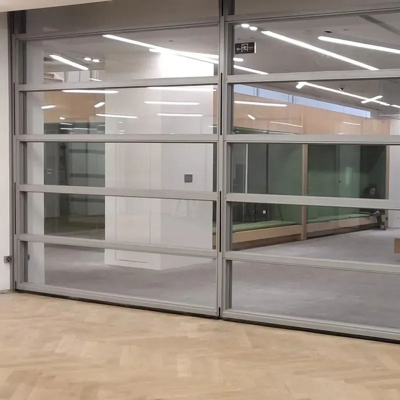 Electric up folding glass wall Vertical telescopic glass wall Electric vertical lifting glass partition