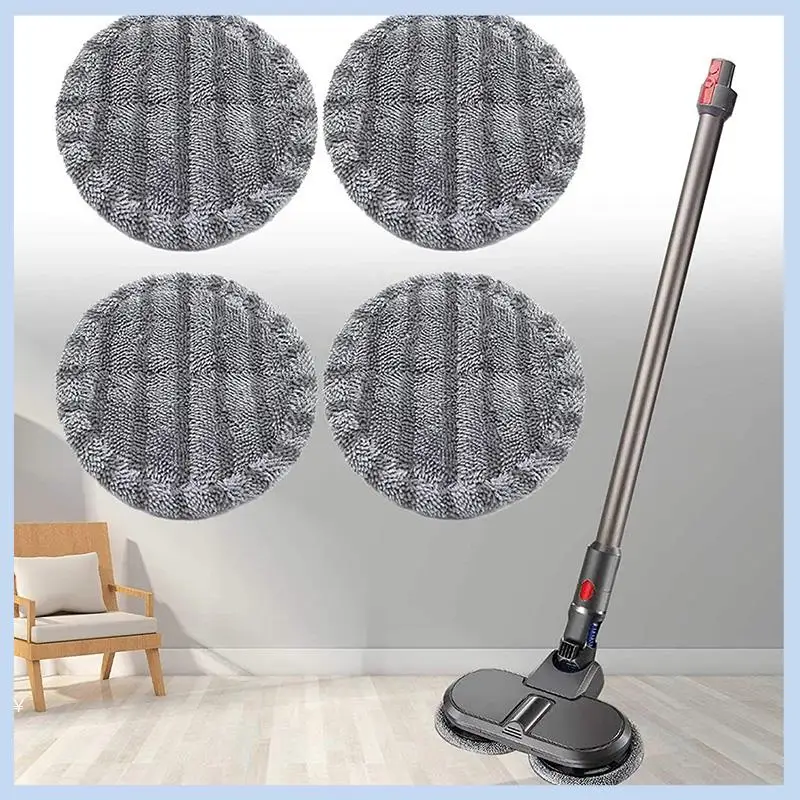 EAS-6 Buah Suku Cadang Pengganti dari Kain Pel Kepala Sikat Serat Mikro Bantalan Pel untuk Aksesori Penyedot Debu Dyson V7 V8 V10 V11