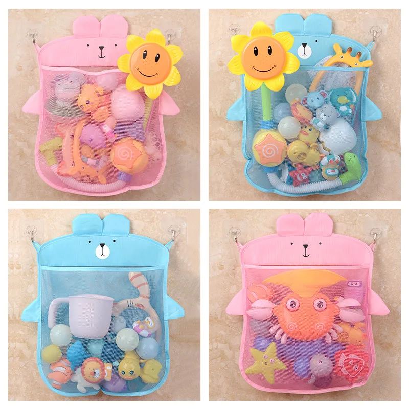 Baby Bath Toys Dinosaur Animal Mesh Net Toy Storage Bag Strong Suction Cups Bath Game Bag Bathroom Organizer Water Toys for Kids