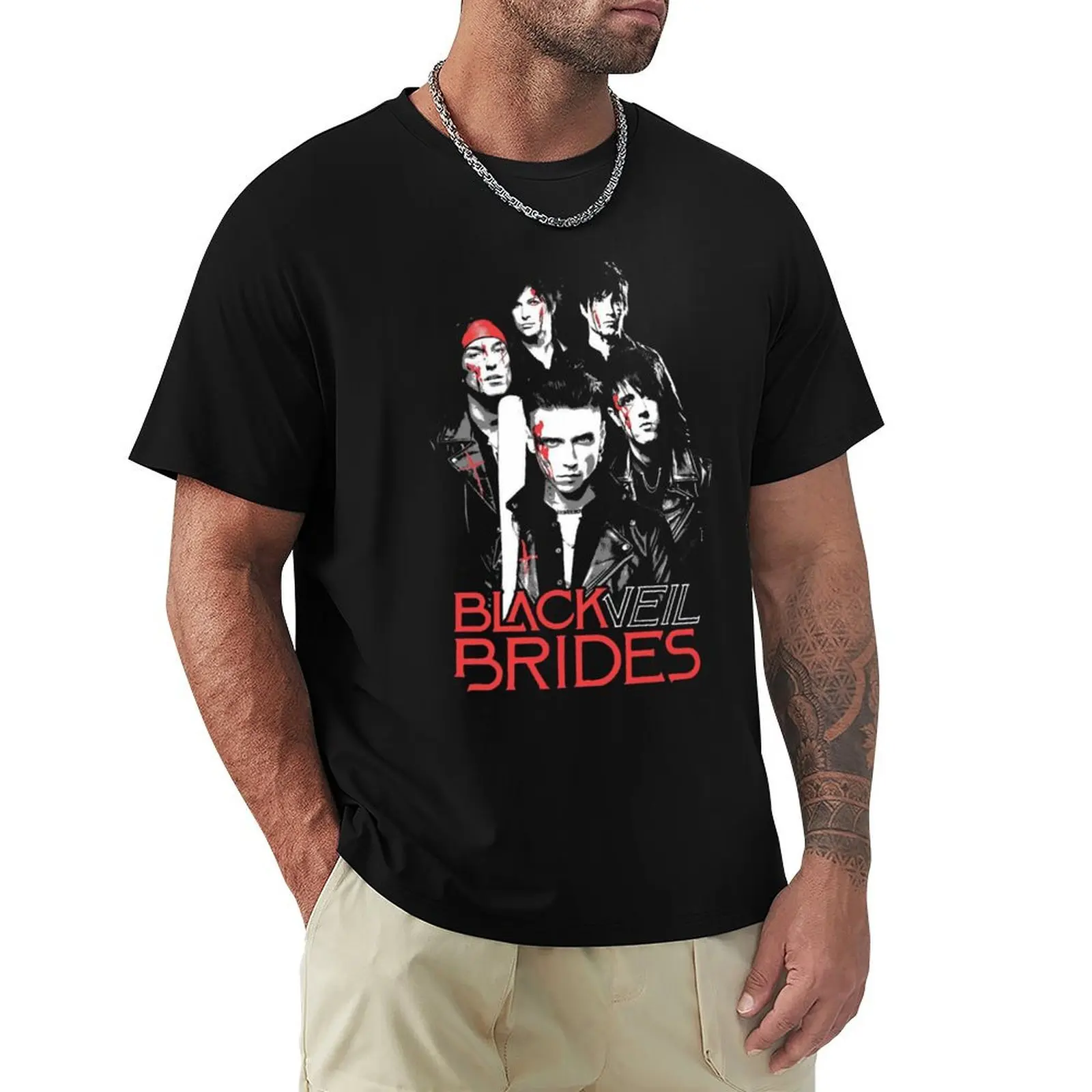 

BLACK VEIL BRIDES BAND T-Shirt Holiday Party T-Shirt for Men