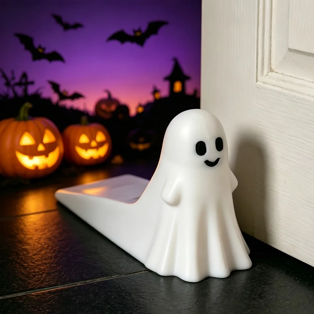2/1 Piece Set of Cute Ghost Door Stoppers, Home Windproof and Silent Door Stoppers, Creative Home Decor Ornaments, Quirky Atmosphere-Enhancing Items for Dorm Entryways, Practical Door Fixtures for Home Use, Creative Gifts Suitable for Halloween and Christmas.