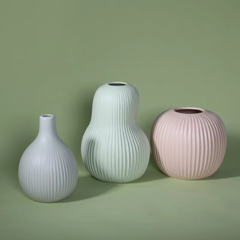 Nordic art abstract vase Morandi ceramics creative simple model house entrance desktop home decoration ornament