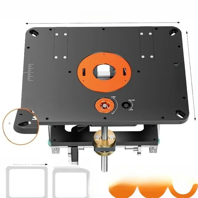 Router Lift For Woodworking, Fit Routers With 6.5cm‑10.7cm Diameter, Wood Router Table Lifting Base Tool