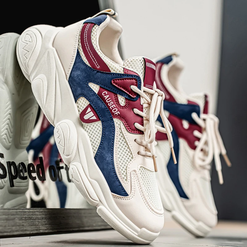 شبكة الرجال أحذية رياضية مريحة رجالي أحذية مفلكنة الدانتيل يصل تنفس في الهواء الطلق احذية الجري الخريف الرجال أحذية التنس 2026 جديد